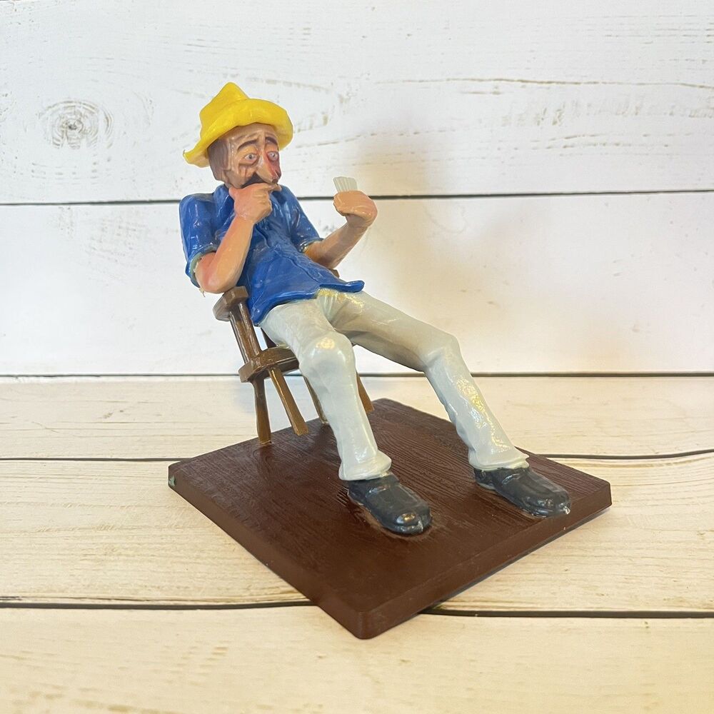 Wilton Old Man Cake Topper “Card Shark”  Birthday Retirement Vintage 1978